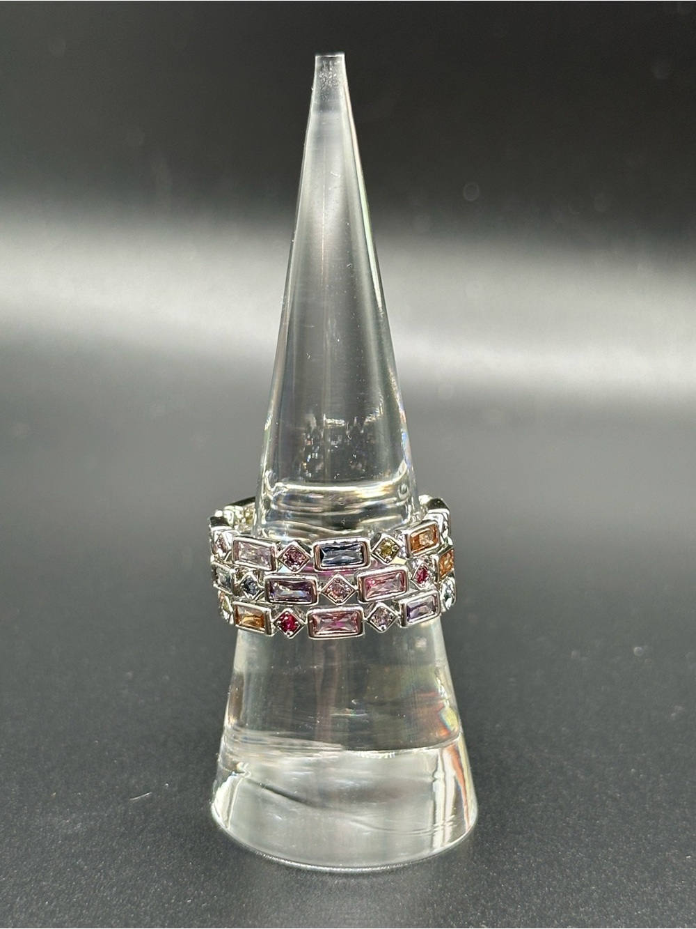 Mental Health Awareness, Be Gentle with Yourself, RBP7602,Size 8, rhodium - Picture 6 of 7